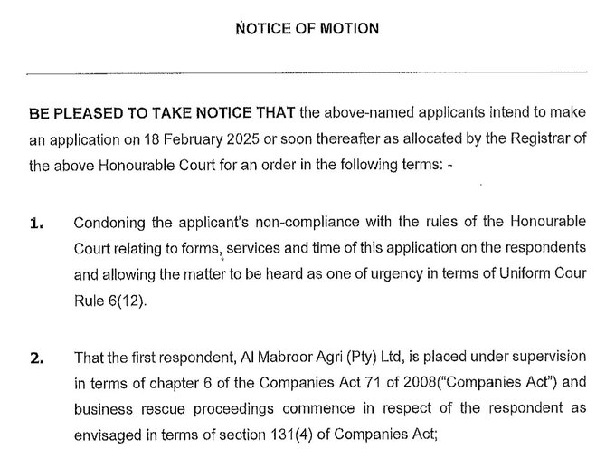 Image from “HIGH COURT APPLICATION TO ‘RESCUE’ AL MABROOR INVESTMENTS”